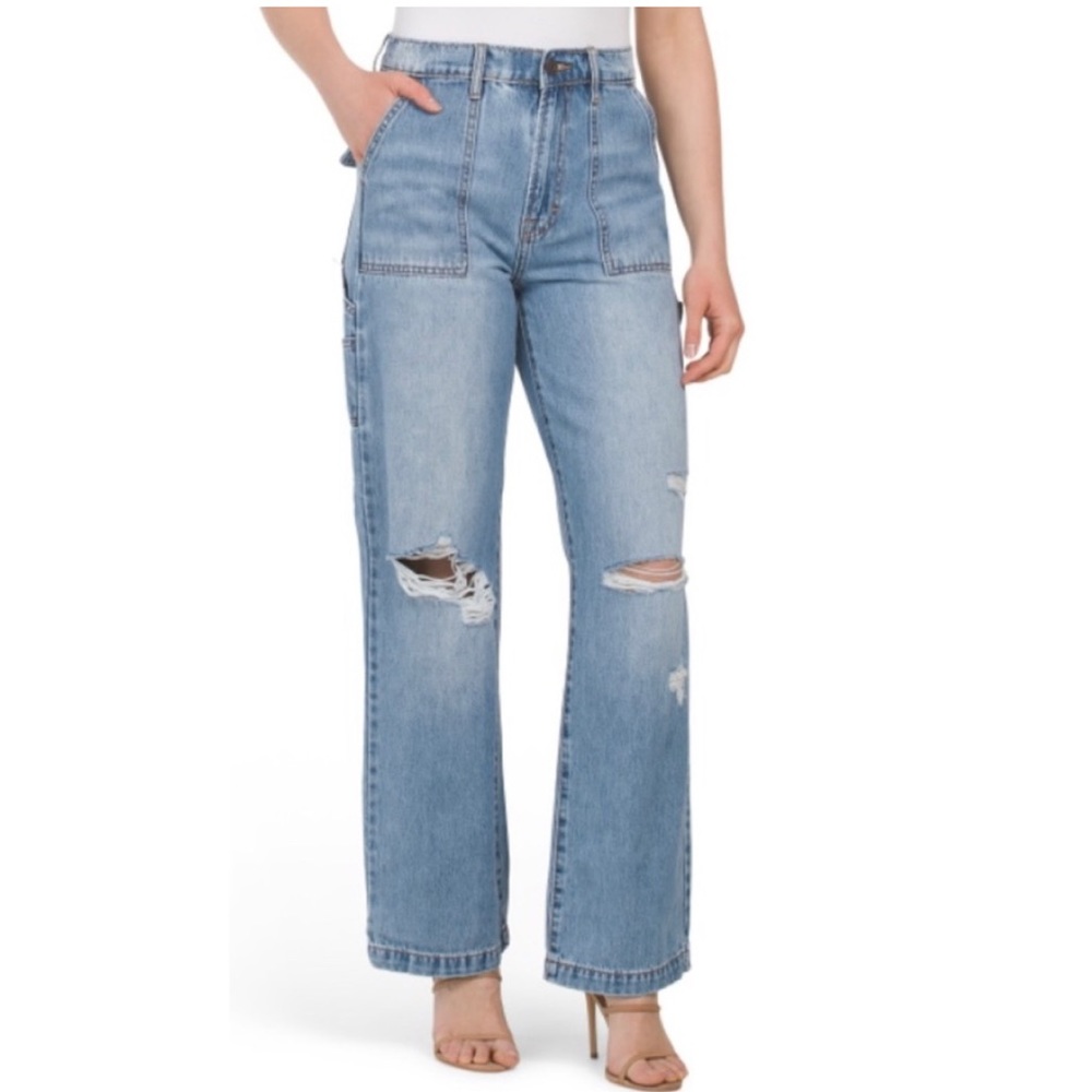 Hidden Jean High Waist Carpenter Jeans Logan Size 24 NWT